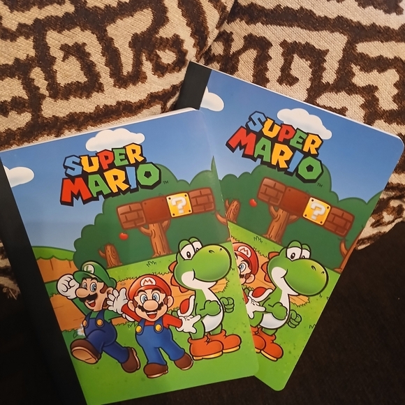 notebook Other - Super Mario Adventure Notebook New 2 Pz